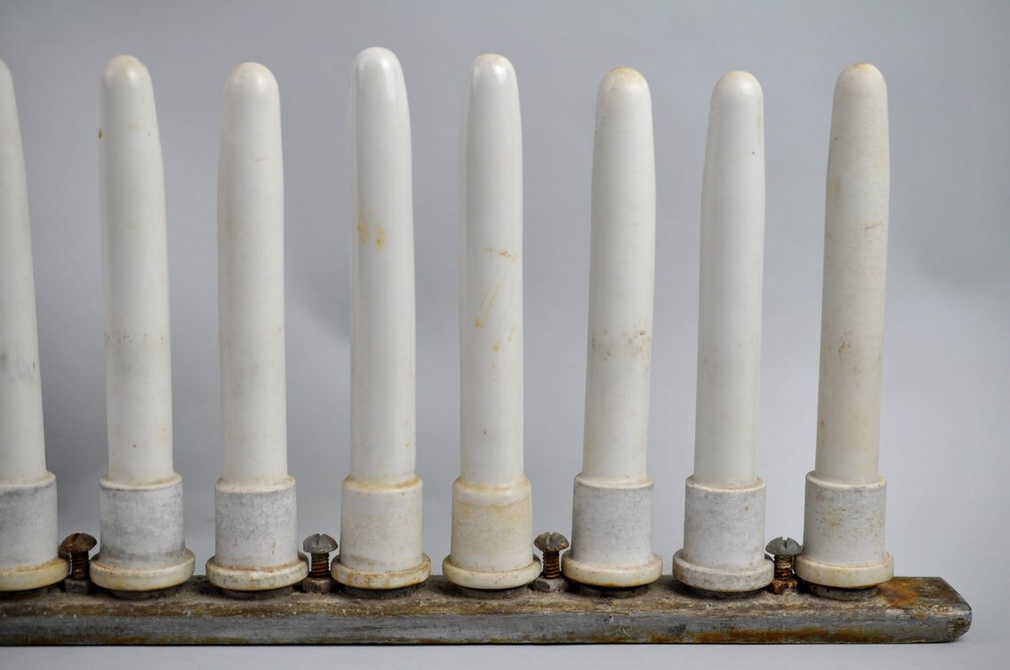 Vintage 16- Prong Ceramic Manufacturing Condom Mold