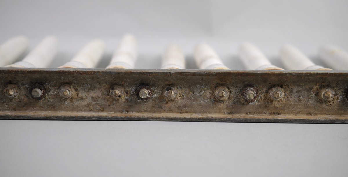 Vintage 16- Prong Ceramic Manufacturing Condom Mold, photo 17 of 19
