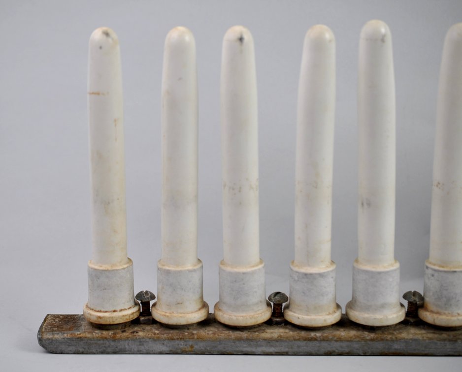 Vintage 16- Prong Ceramic Manufacturing Condom Mold