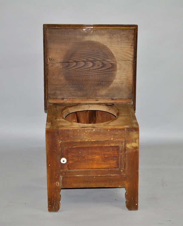 Primitive Wooden Bedside Commode, photo 6 of 12