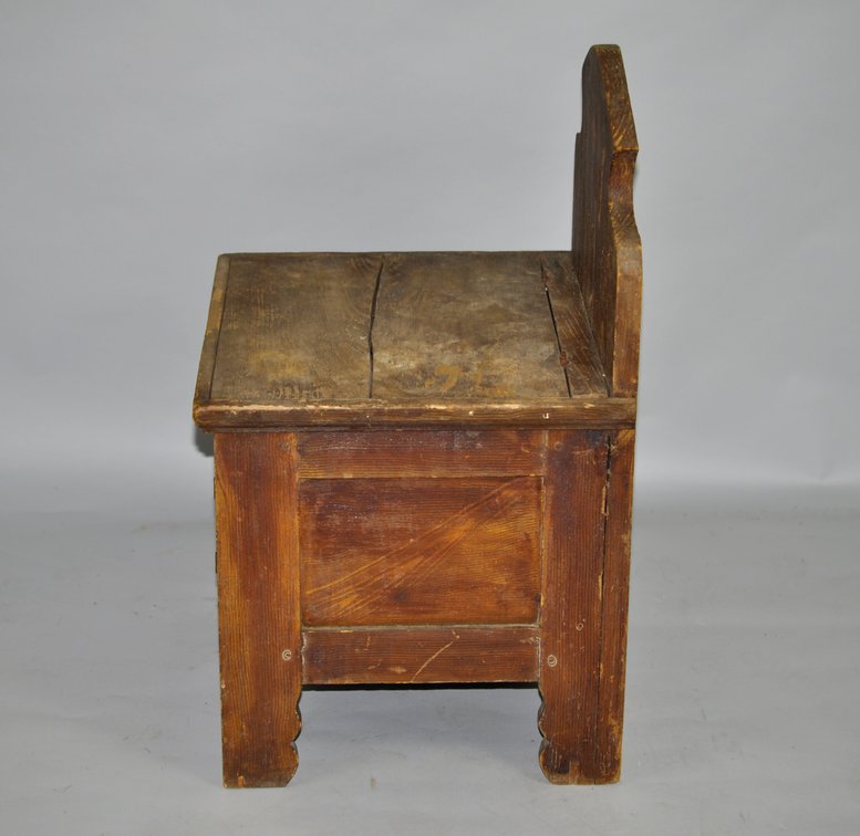 Primitive Wooden Bedside Commode, photo 9 of 12
