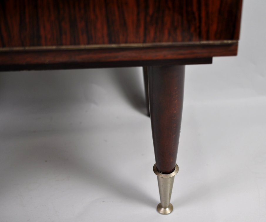 Belgian Mid-Century Nightstand Trimmed w/Chrome