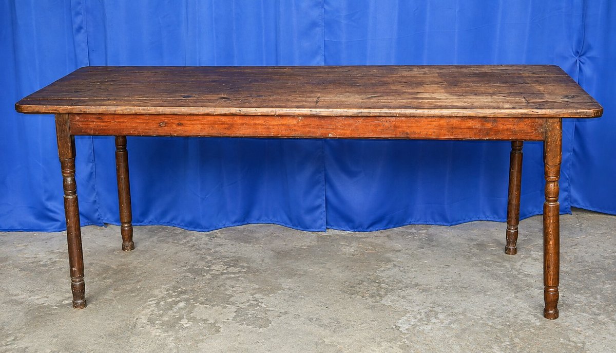 Primitive Wooden Farmhouse Dining Table