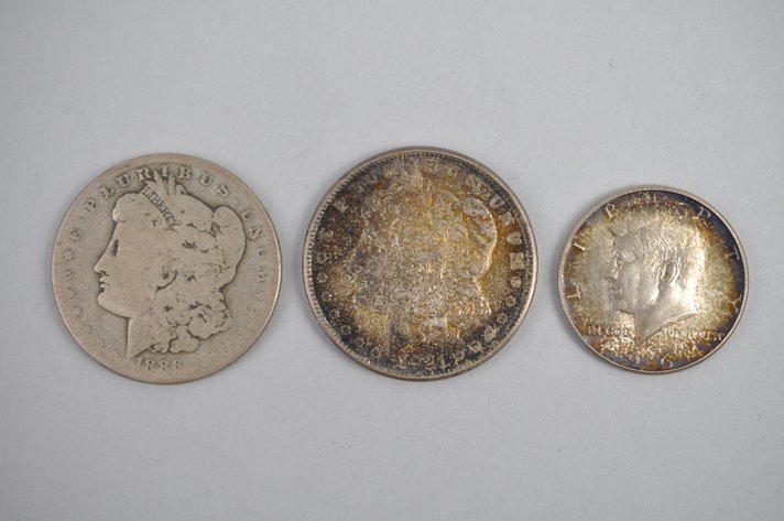 Morgan Silver Dollars & Kennedy Half Dollar