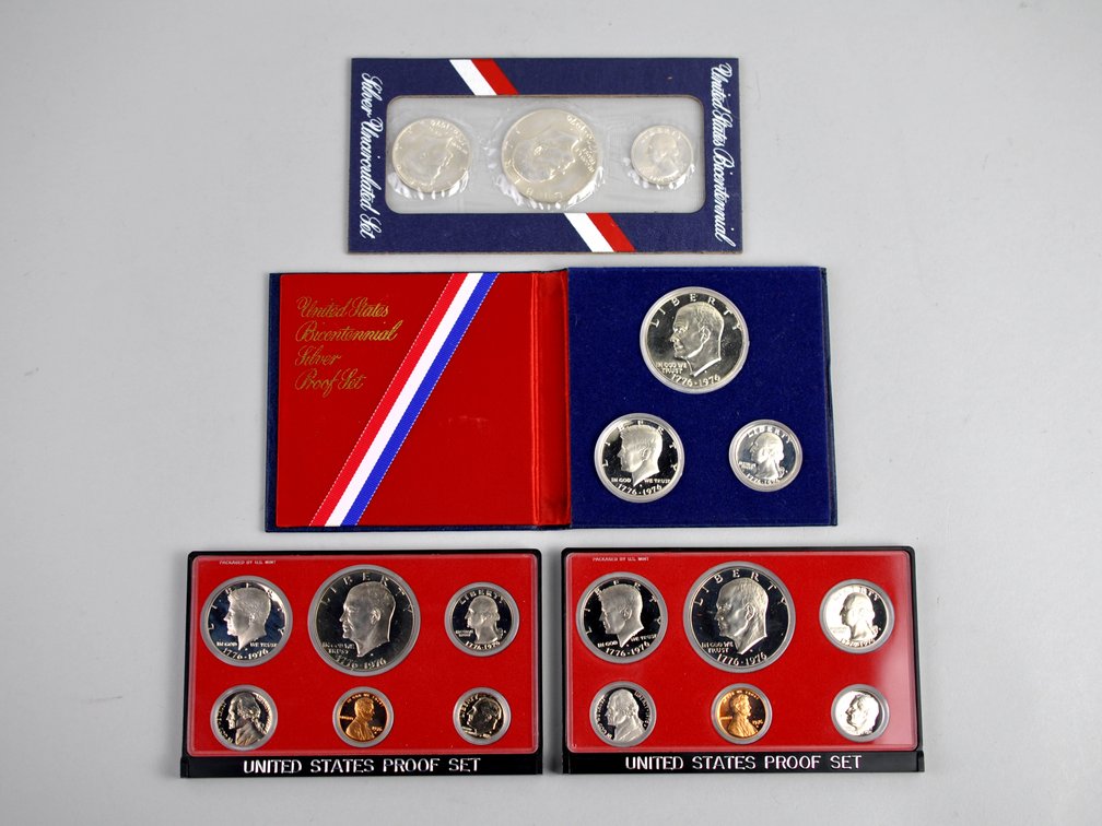 1976 Bicentennial Proof & Silver Coin Sets