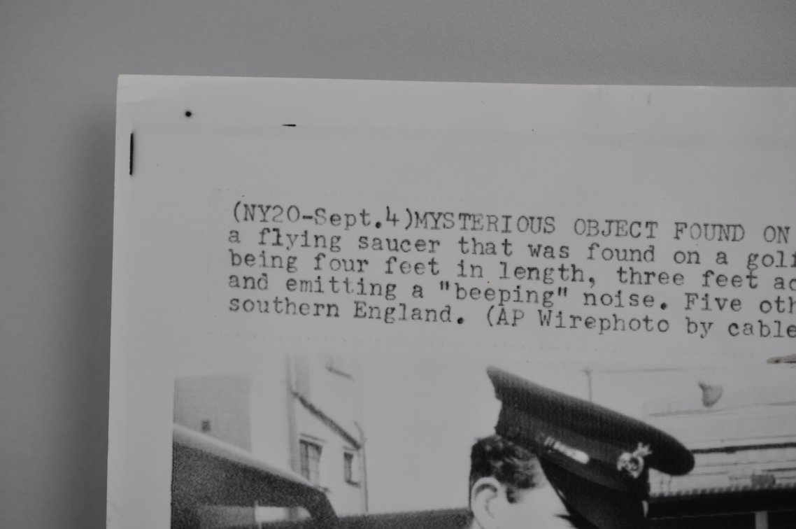 1967 AP Wirephoto Bromley Flying Saucer