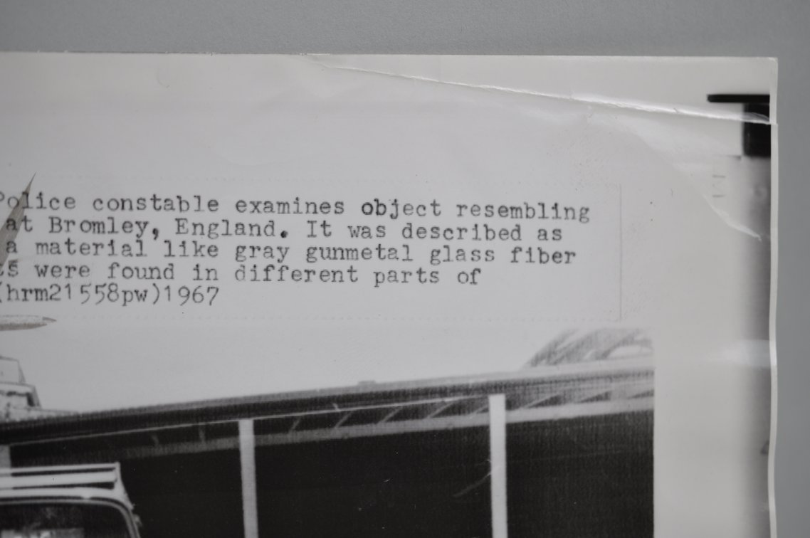 1967 AP Wirephoto Bromley Flying Saucer