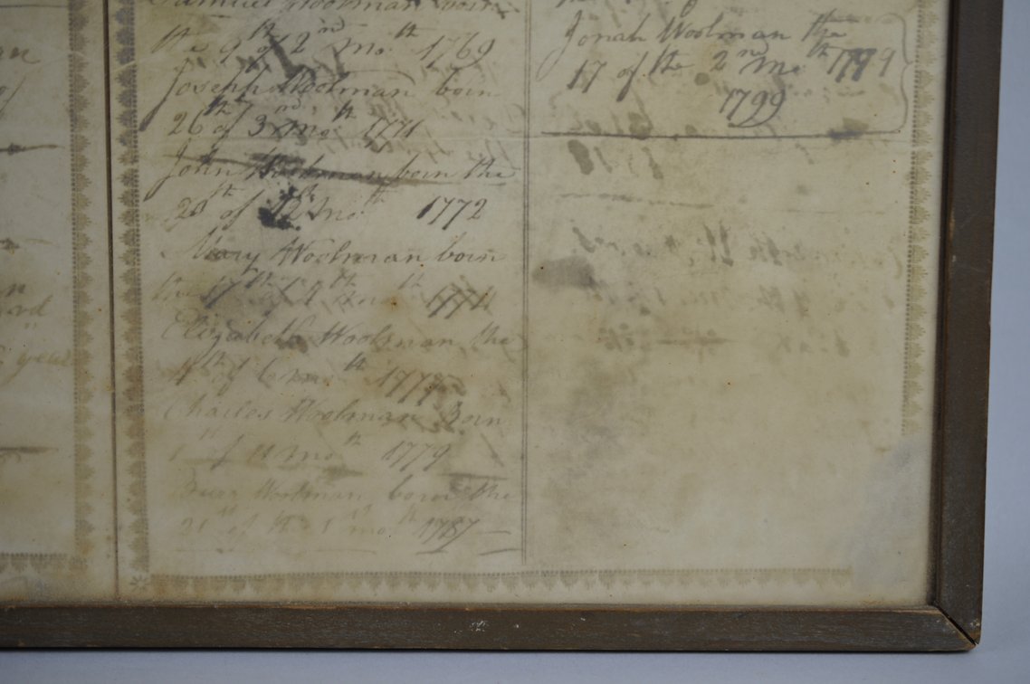 1800s Woolman Family Bible Record Pages, photo 9 of 10