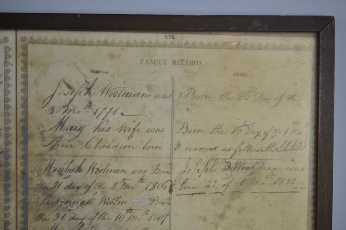 19th Century Family Bible Record Pages