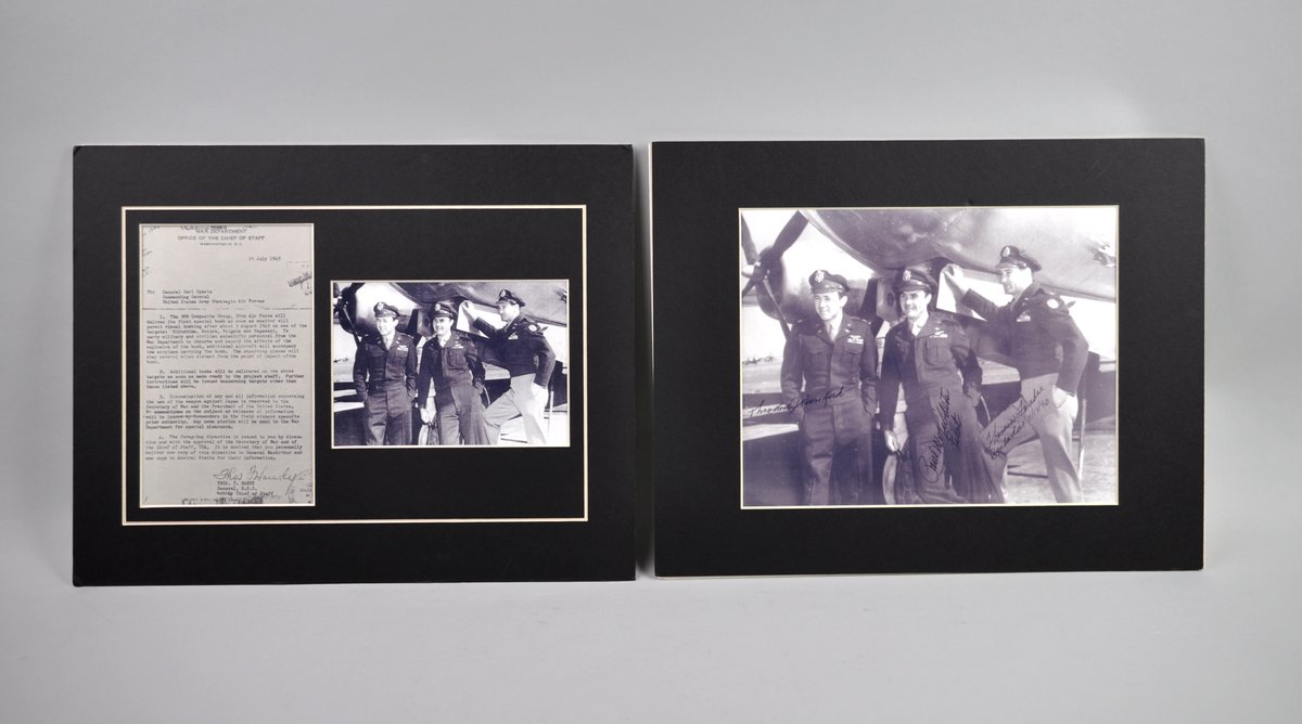 Enola Gay Crew Signed WWII Photocopys