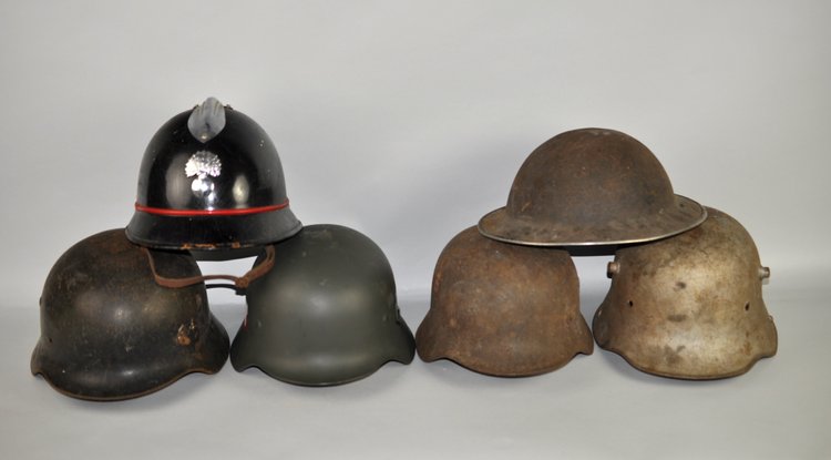 WWI & WWII Military Helmet Collection