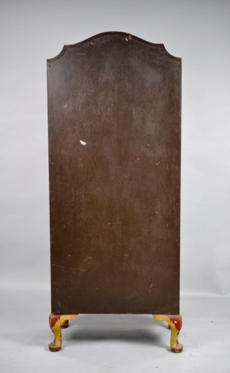 Chinoiserie Painted Hutch Cabinet w/ Key, photo 28 of 37