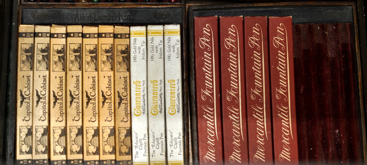 Attributed Aikin Lambert Display w Pens/Boxes, photo 6 of 17