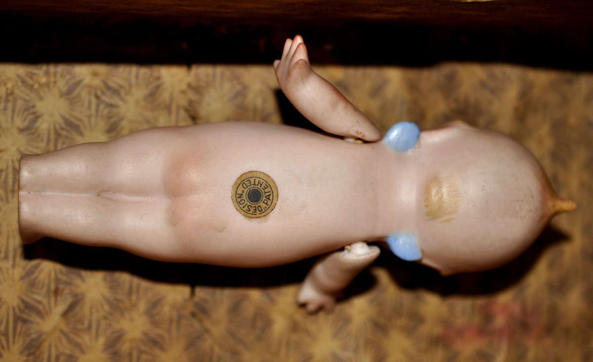 Kewpie Doll , Victorian Doll Trunk, & Handmade Doll Quilt