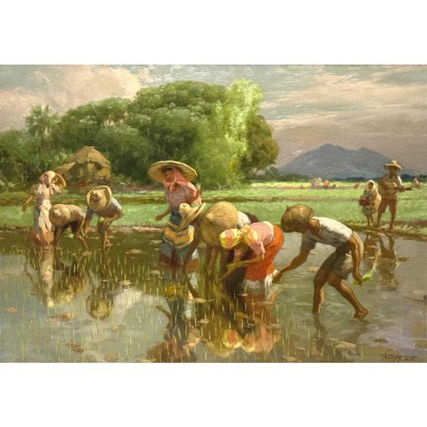 Fernando Amorsolo (1892–1972) - Planting Rice