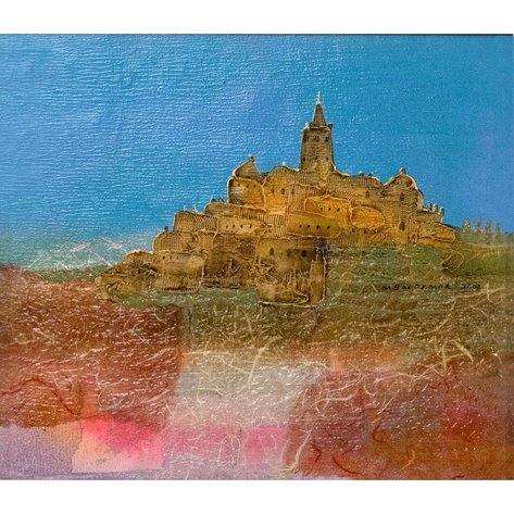 Manuel Baldemor (b. 1947) - Church on the Hill