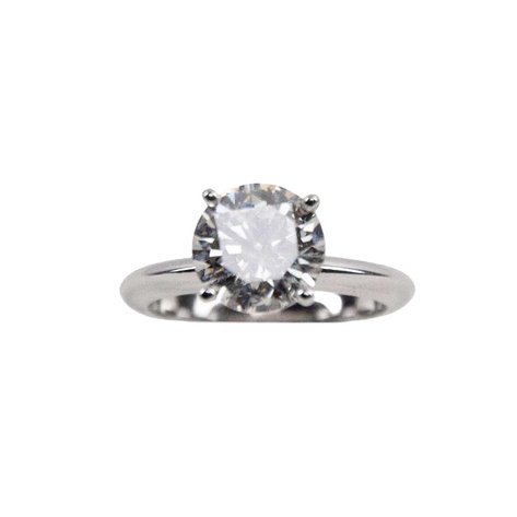 A 2.52 carat round brilliant diamond ring