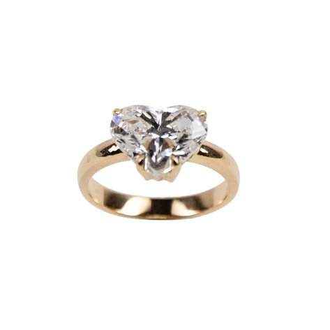 A 4.1 carat heart-shaped diamond ring