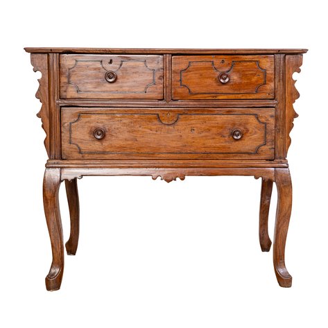 A Batangas kilo or cabriole-leg mesa altar (altar table) in provincial Rococo style