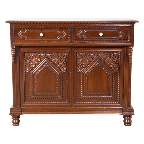 An important and highly ornate Peñaranda Neo-Gothic comoda