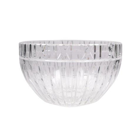 Tiffany & Co. - A large Atlas centerpiece round crystal bowl with a Roman numeral motif