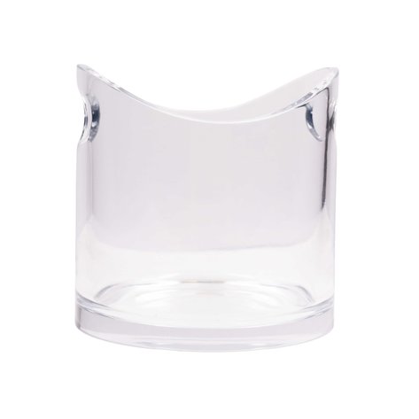 Tiffany & Co. - A modernist crystal ice bucket with open handles