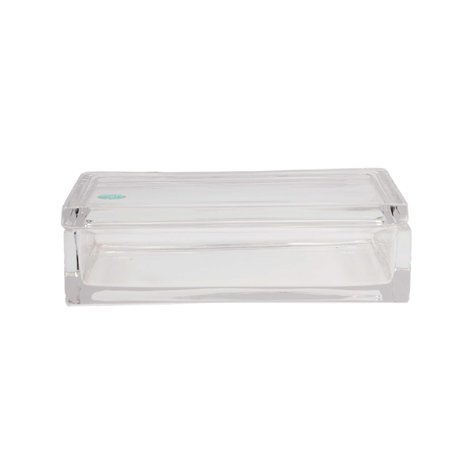 Tiffany & Co. - A crystal clear rectangular jewelry box with lid