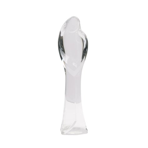 Val Saint Lambert - A crystal sculpture of Madonna and Child by René Delvenne