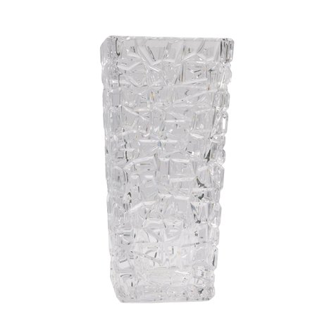 Tiffany & Co. - A Sierra square rock cut crystal vase