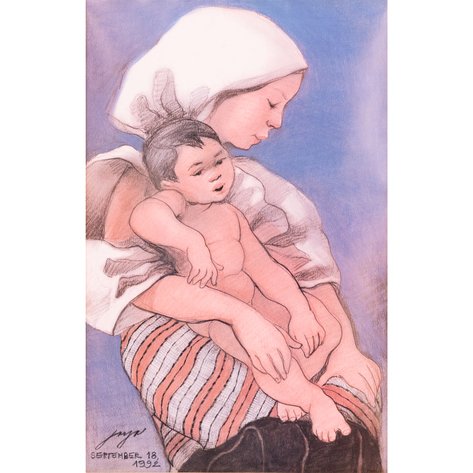 José Joya (1931–1995) - Mother and Child