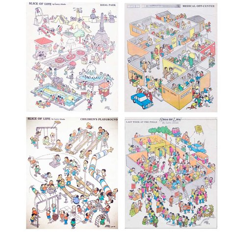 Larry Alcala (1926–2002) - A lot of 4 prints from 'Slice of Life' series