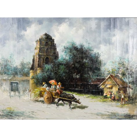 Oscar Navarro (1921–1973) - Barrio Scene