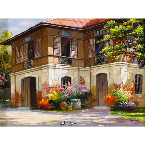 Fidel Sarmiento (b. 1959) - Lumang Bahay sa Vigan