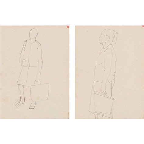 Vicente Manansala (1910–1981) - A lot of 2 sketches