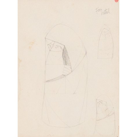 Vicente Manansala (1910–1981) - Untitled (Study for Mother and Child)