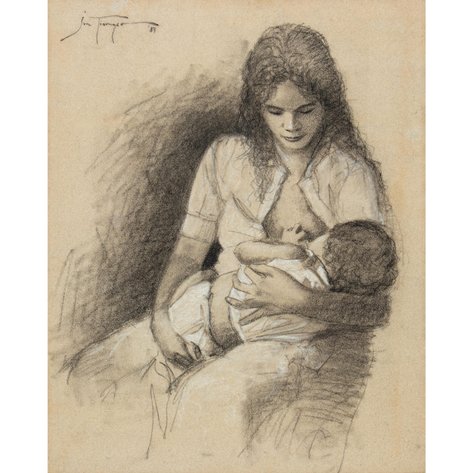 Jun Tiongco (b. 1957) - Mother and Child