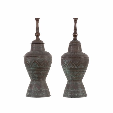 A pair of authentic brass gadur