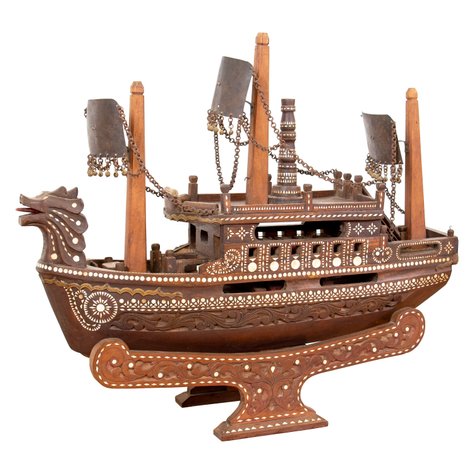 A replica of a Mindanaoan traditional boat
