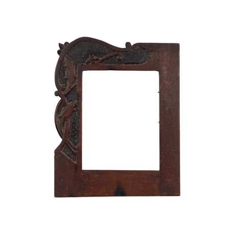 An Estilo Tampinco Art Nouveau frame with trailing foliage and blossom on a stippled background