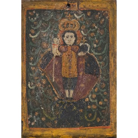 An icon of the Santo Niño in a royal regalia