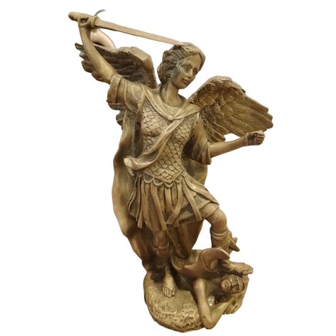 An image of St. Michael the Archangel vanquishing the devil
