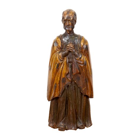 A de tallado image of San Pedro Apostol Penitente (The Penitent Saint Peter)