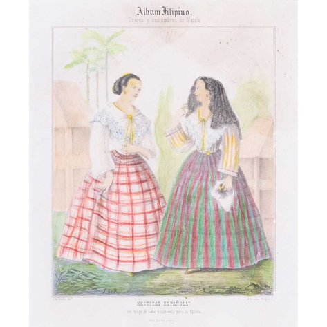 Baltasar Giraudier y Jose Ribelles (1778–1835) - Mestizas Españolas en aje de calle y con el velo para la iglesia