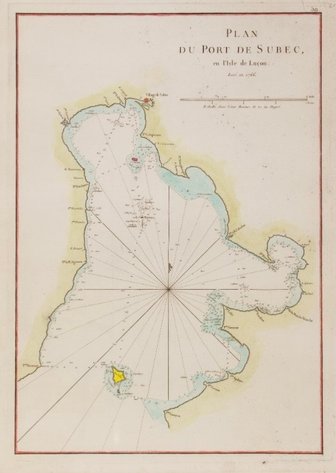 Plan du Port de Subec, en l'Isle de Luçon, after de Mannevillette