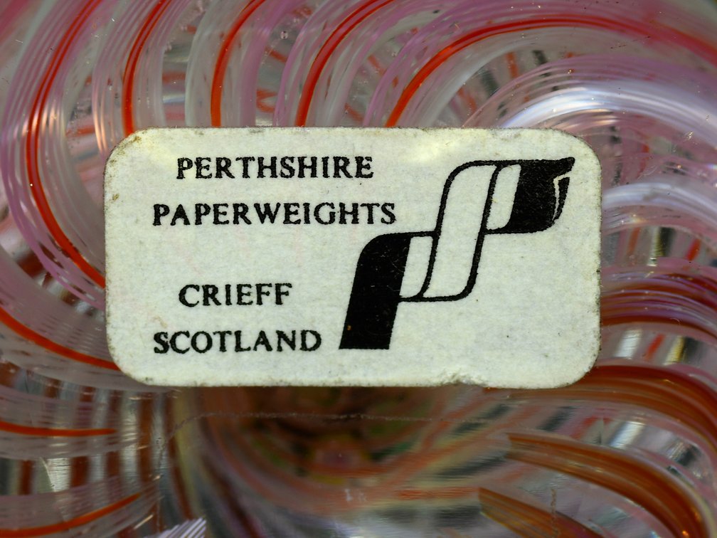 Perthshire Pink Latticinio Swirl