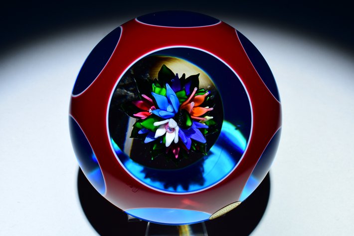St. Louis Faceted Triple Overlay Bouquet 1983