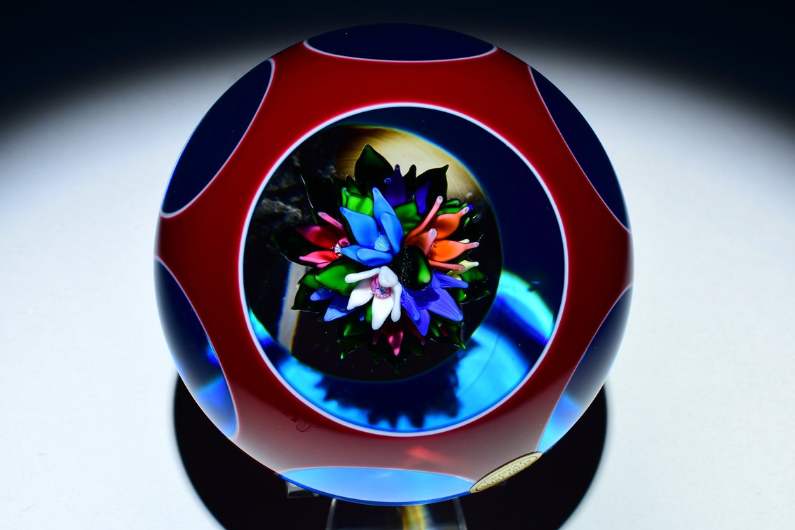 St. Louis Faceted Triple Overlay Bouquet 1983