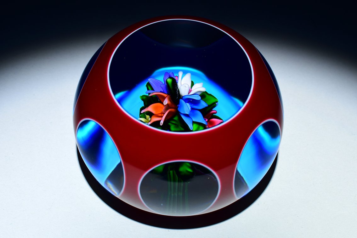 St. Louis Faceted Triple Overlay Bouquet 1983