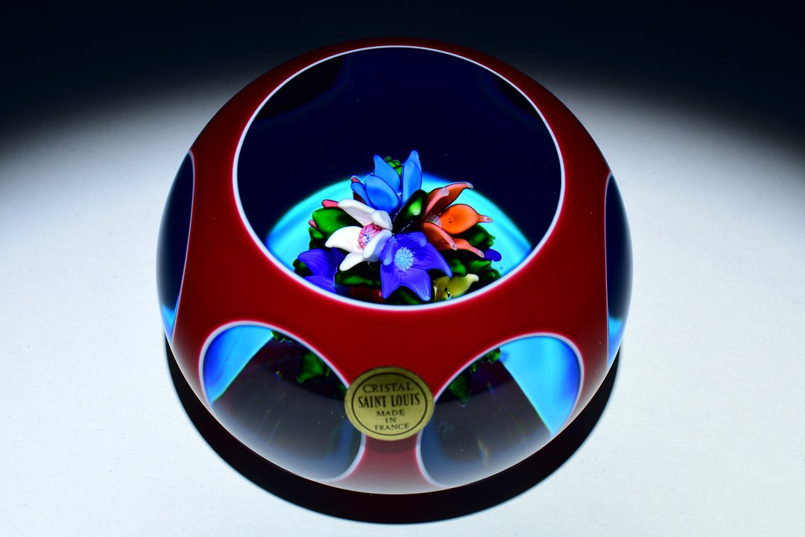 St. Louis Faceted Triple Overlay Bouquet 1983