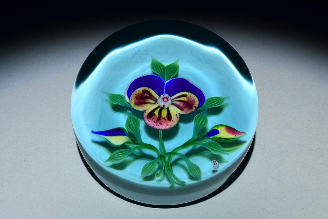 Baccarat Pansy Lampwork Motif 1972